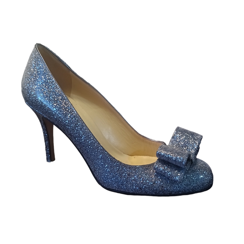 Kate Spade Silver Glitter Pumps